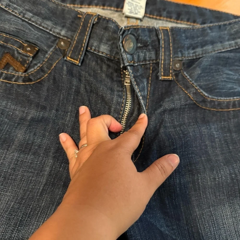 True Religion Section Row Seat Bootcut Jeans 36x34 Vintage Y2K USA Made Unique